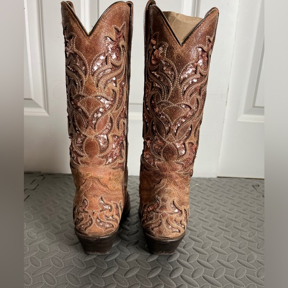 Women’s Corral Cognac Glitter Boots - Picture 7 of 9